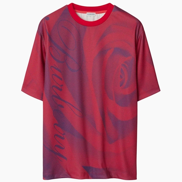 $820 Burberry Floral Blue Graphic T-Shirt, run large (Unisex), P2P 21 - Picture 8 of 8